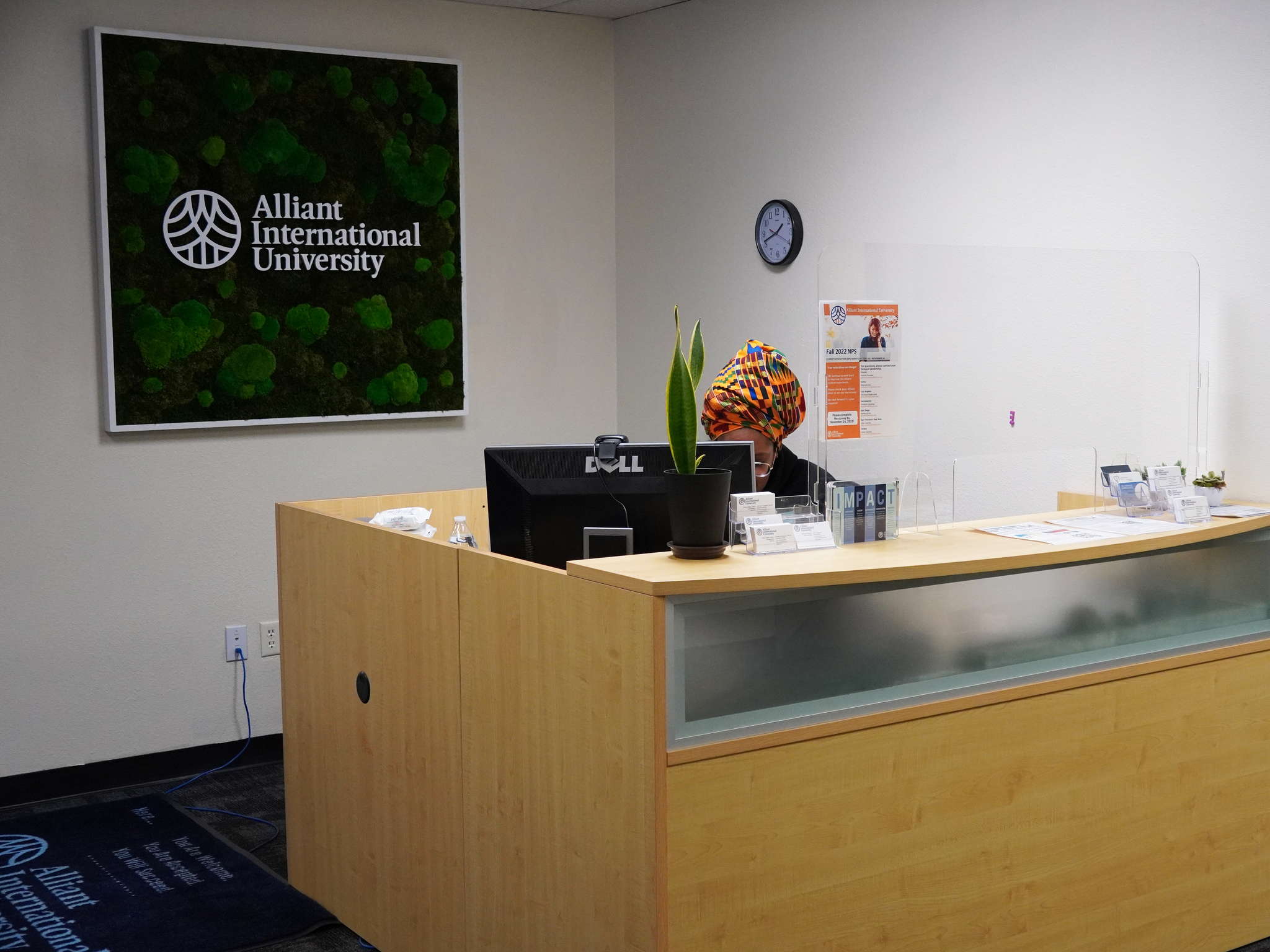 Front desk at the Sacramento campus