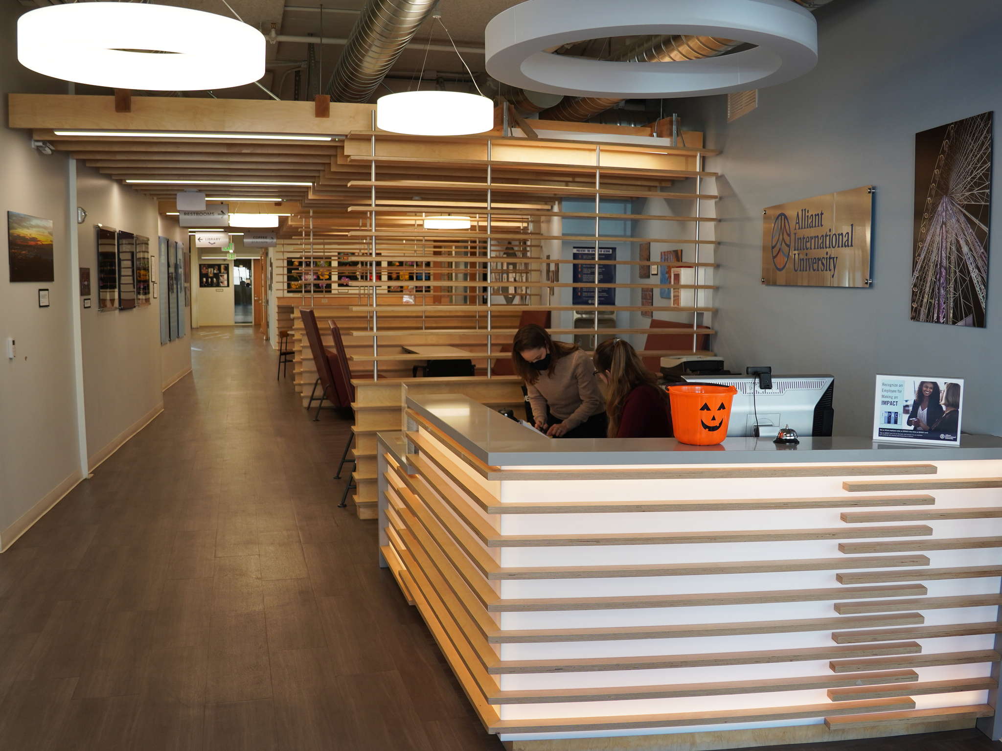 Front desk of campus