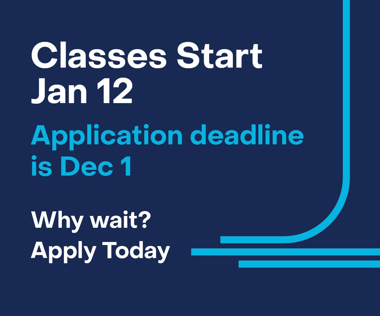 classes start Jan 12