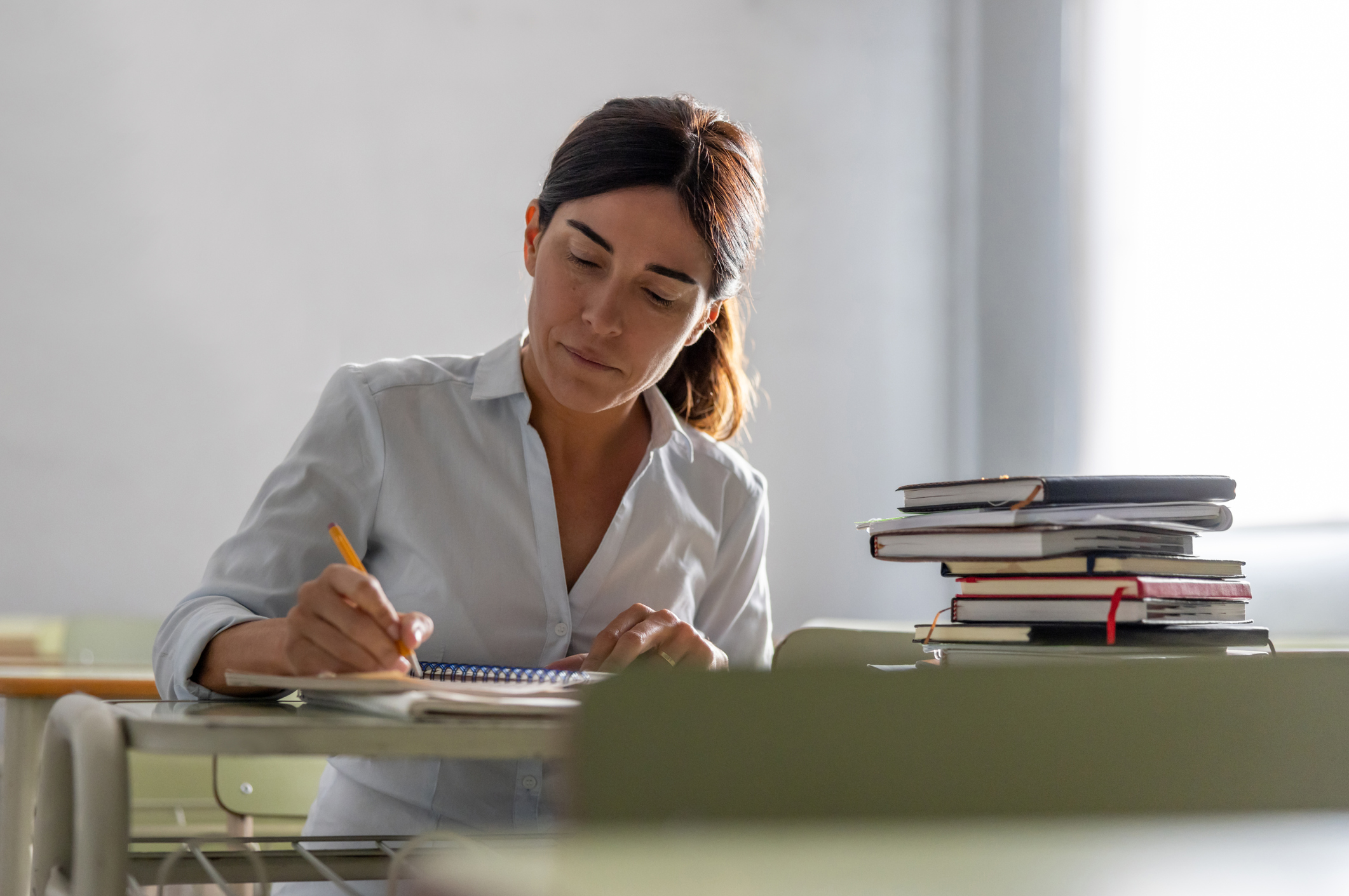 lady taking test