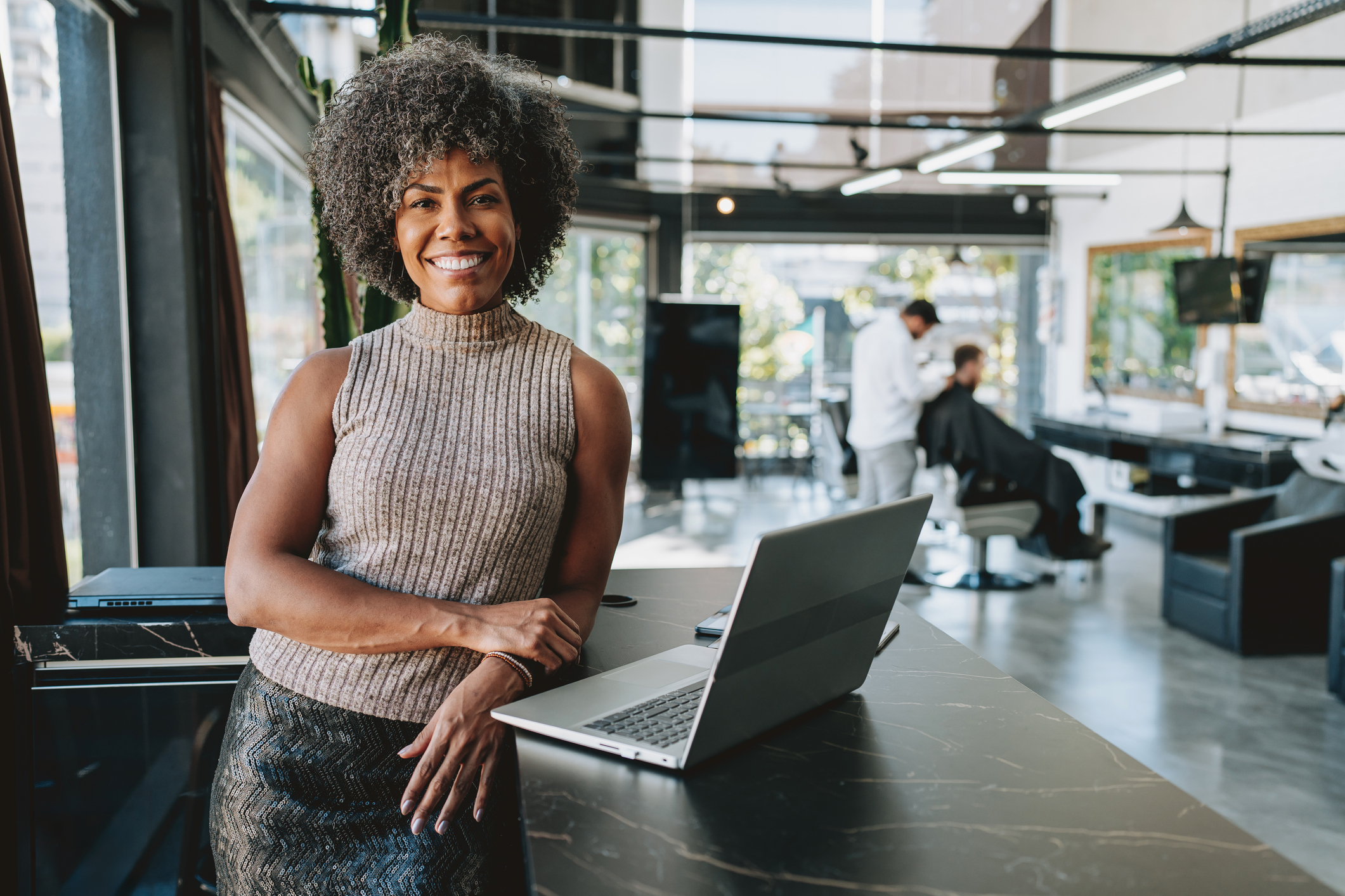 business woman and laptop